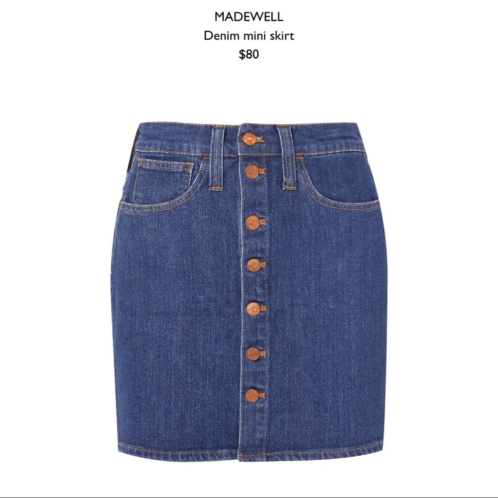 Madewell denim midi skirt, Size 32